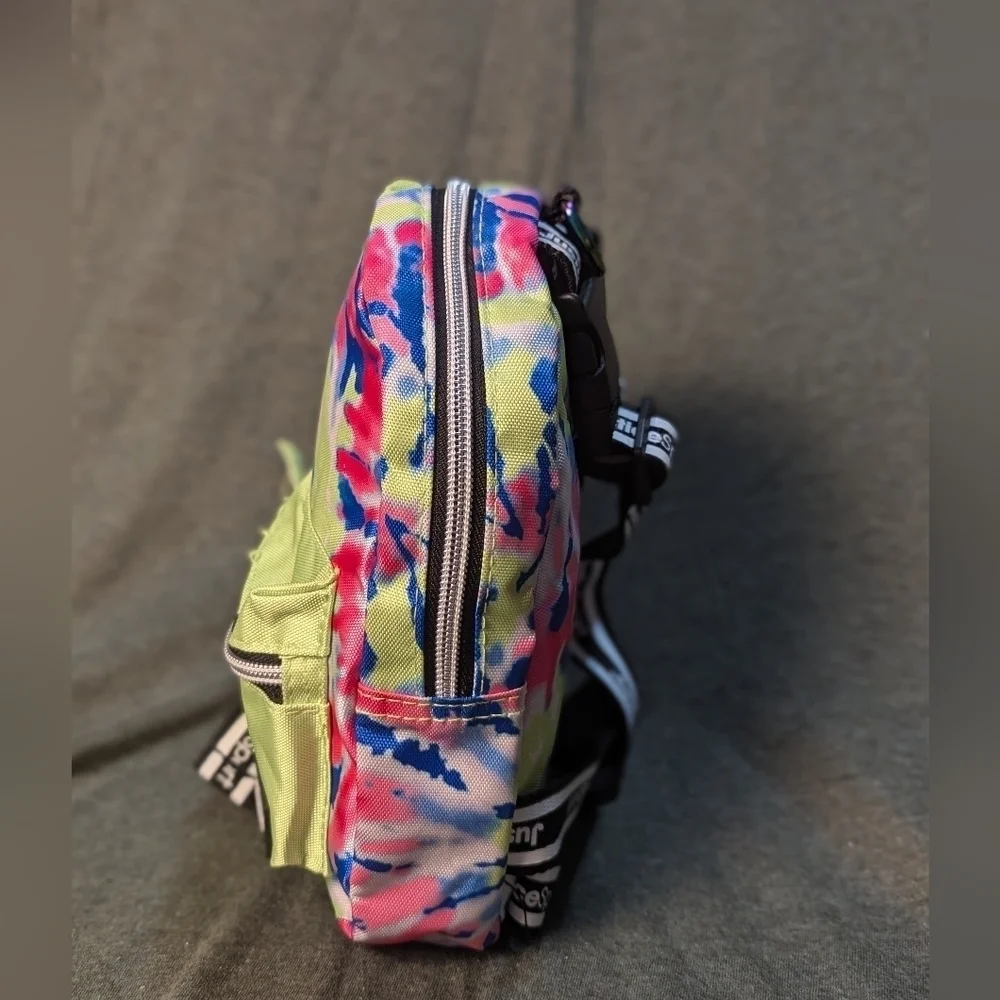 Justice mini tye-dye bag with cool striped straps, - Picture 5 of 12